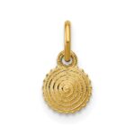 14K Polished Cupcake Pendant