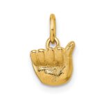 14K American Sign Language Alphabet Fingerspelling Sign A Pendant