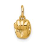 14K American Sign Language Alphabet Fingerspelling Sign M Pendant