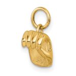 14K American Sign Language Alphabet Fingerspelling Sign O Pendant - Image 4