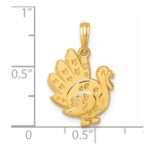 14K Polished Turkey Pendant - Image 4