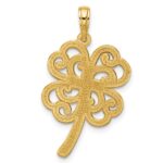 14K Polished Four Leaf Clover Pendant - Image 3