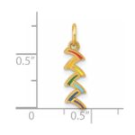14K Polished Enameled Rainbow Falls Pendant - Image 4