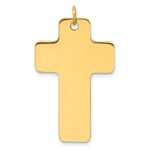 14k Polished Cross Charm