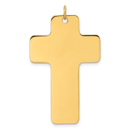 14k Large Polished Cross Charm