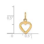 14K Polished Cut-out Heart Pendant - Image 3