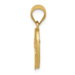 14k Two-Tone Heart Letter J  Initial Pendant - Image 2