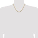 14K 18 inch 3.5mm Solid Miami Cuban Link with Lobster Clasp Chain - Image 4