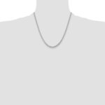 14k White Gold 3.5mm Solid Miami Cuban Chain - Image 4