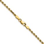 14K 2.25mm Semi Solid Diamond-cut Rope with Lobster Clasp Chain - Image 3