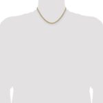 14K 2.5mm Semi Solid Diamond-cut Rope with Lobster Clasp Chain - Image 4