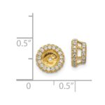 14k 5/8 carat Diamond Circle Earring Jackets - Image 3