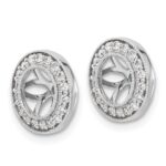 10k White Gold 1/3ct Diamond Earring Jackets - Image 2