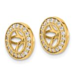 14k 1/3 carat Diamond Circle Earring Jackets - Image 2