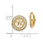 14k 1/3 carat Diamond Circle Earring Jackets - Image 3
