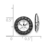 14k White Gold 1 carat Black Diamond Earring Jackets - Image 3