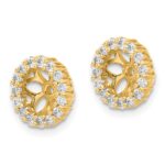 14k 1/2 carat Diamond Circle Earring Jackets - Image 2