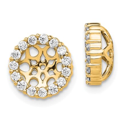 14k 1/2 carat Diamond Circle Earring Jackets