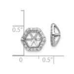 10k White Gold Diamond Earring Jackets - Image 3