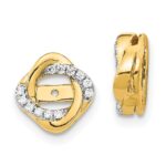 14k 1/8 carat Diamond Twisted Earring Jackets