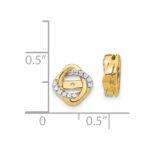 14k 1/8 carat Diamond Twisted Earring Jackets - Image 3