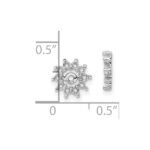 14k White Gold Fancy Diamond Earring Jacket Mountings - Image 2