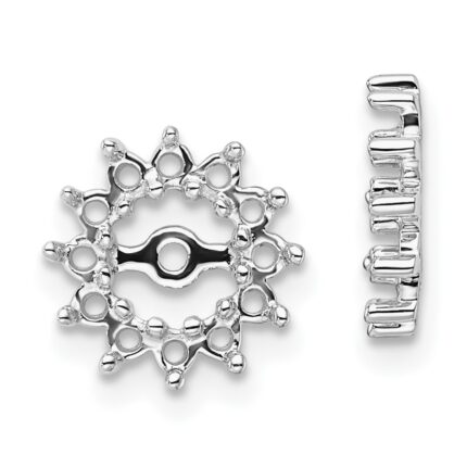 10k White Gold Fancy Diamond Earring Jacket Mountings