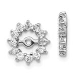 10k White Gold AA Diamond Earring Jacket