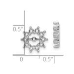 14k White Gold Fancy Diamond Earring Jacket Mountings - Image 2