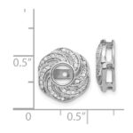14k White Gold 1/4 carat Diamond Swirl Earring Jackets - Image 3