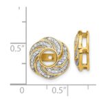 14k 1/4 carat Diamond Swirl Earring Jackets - Image 3