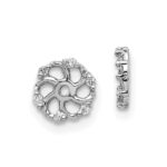 14k White Gold 1/20 carat Lab Grown Diamond VS/SI+ G+ with 4.5 mm Opening Earring Jacket
