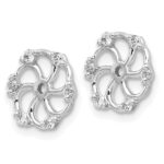 14k White Gold 1/5 carat AA Diamond Earring Jackets - Image 2