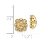 14k Fancy 1/10 carat Diamond Earring Jackets - Image 3
