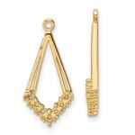 14k Kite-Shaped Diamond Earring Jacket Mountings