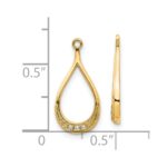 10k Yellow Gold Diamond Earring Jackets - Image 3