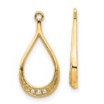 14K Teardrop Diamond Earring Jackets