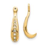 14K 1/20 carat Diamond Earring Jackets