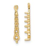 14k 5-Stone Dangle Diamond Earring Jacket Mountings