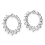 14k White Gold 1 1/2 carat Lab Grown Diamond VS/SI+ G+ Circle Earring Jackets - Image 2