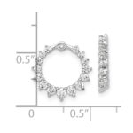 14k White Gold 1 1/2 carat Lab Grown Diamond VS/SI+ G+ Circle Earring Jackets - Image 3