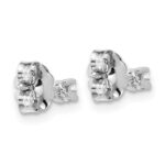 Platinum 1/10 carat Lab Grown Diamond VS+ F+ Round Complete Four Prong Stud Earrings - Image 3