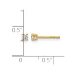 14k 1/10 carat Lab Grown Diamond VS+ F+ Round Complete Four Prong Heavyweight Stud Earrings - Image 5