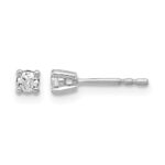 14k White Gold 1/6 carat Lab Grown Diamond VS+ F+ Round Complete Four Prong Heavyweight Stud Earrings