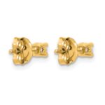 14k 1/6 carat Lab Grown Diamond VS/SI+ G+ Round Complete Four Prong Heavyweight Stud Earrings - Image 4