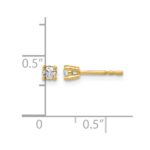 14k 1/6 carat Lab Grown Diamond VS/SI+ G+ Round Complete Four Prong Heavyweight Stud Earrings - Image 5