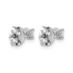 10k White Gold Round 4-Prong .20ct. Diamond Stud Earrings - Image 4