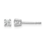 14k White Gold 1/5 carat Certified Lab Grown Diamond VS/SI+ G+ Round Complete Four Prong Heavyweight Stud Earrings