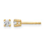 14k 1/5 carat Lab Grown Diamond VS/SI+ G+ Round Complete Four Prong Heavyweight Stud Earrings
