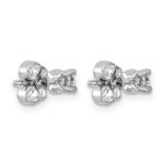 10k White Gold Round 4-Prong .25ct. Diamond Stud Earrings - Image 4